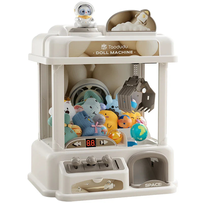 Mini Coin-Operated Claw Machine Arcade Game for Kids – Includes Plush Prizes