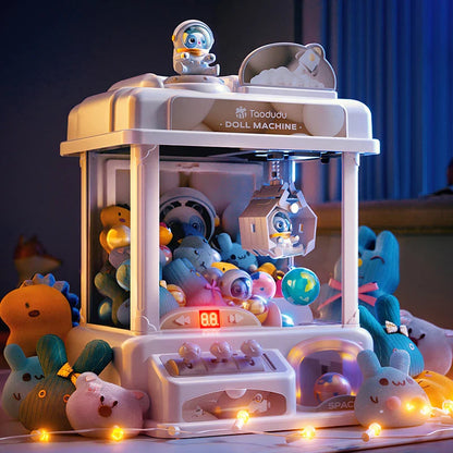 Mini Coin-Operated Claw Machine Arcade Game for Kids – Includes Plush Prizes