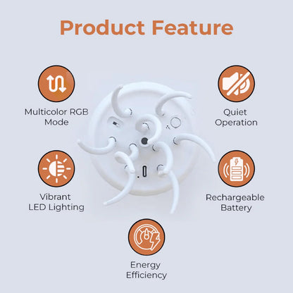 RGB LED Jellyfish Lamp with Voice Control – Color-Changing Ambient Night Light